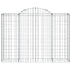 buede gabionkurve 18 stk. 200x50x140/160 cm galvaniseret jern