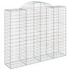 buede gabionkurve 8 stk. 200x50x160/180 cm galvaniseret jern