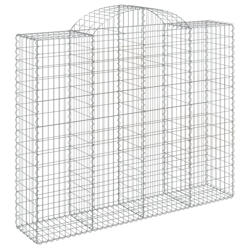 buede gabionkurve 11 stk. 200x50x160/180 cm galvaniseret jern