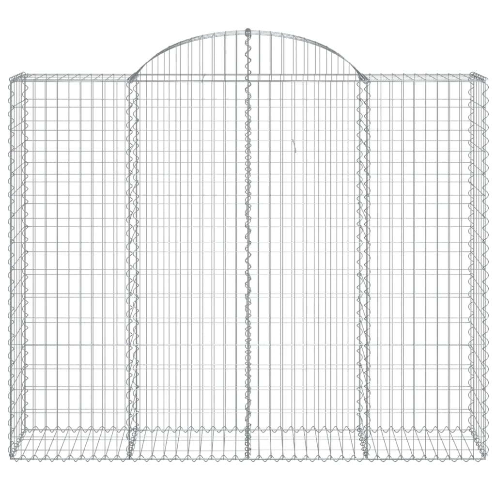 buede gabionkurve 11 stk. 200x50x160/180 cm galvaniseret jern