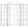 buede gabionkurve 12 stk. 200x50x160/180 cm galvaniseret jern