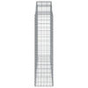 buede gabionkurve 12 stk. 200x50x160/180 cm galvaniseret jern