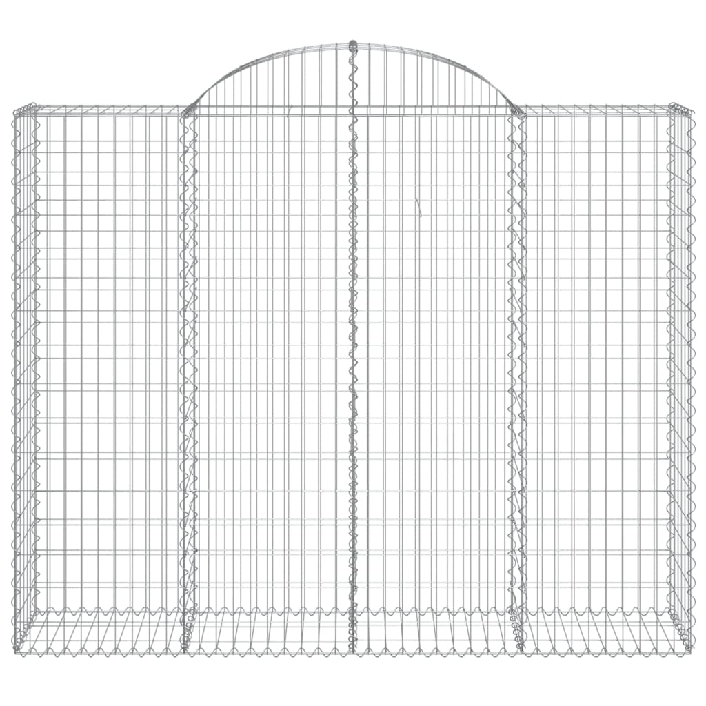 buede gabionkurve 14 stk. 200x50x160/180 cm galvaniseret jern