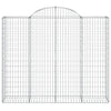 buede gabionkurve 14 stk. 200x50x160/180 cm galvaniseret jern
