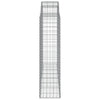 buede gabionkurve 18 stk. 200x50x160/180 cm galvaniseret jern