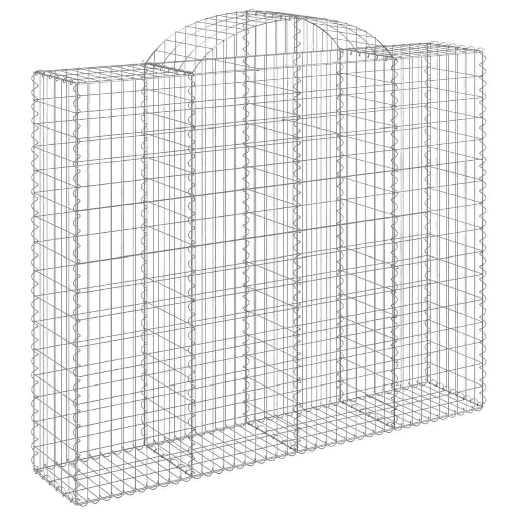 buede gabionkurve 20 stk. 200x50x160/180 cm galvaniseret jern