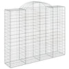 buede gabionkurve 20 stk. 200x50x160/180 cm galvaniseret jern