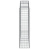 buede gabionkurve 20 stk. 200x50x160/180 cm galvaniseret jern