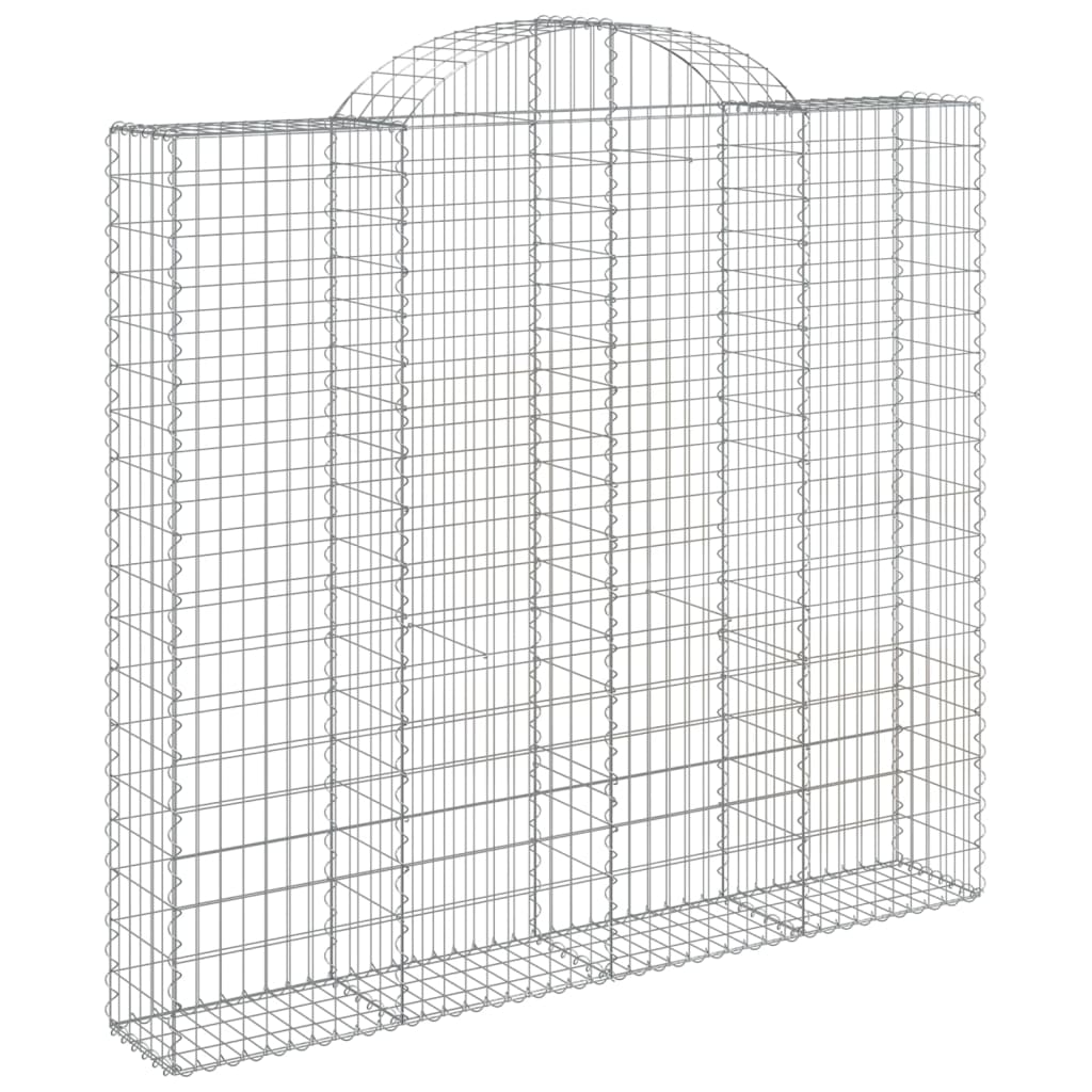 buede gabionkurve 10 stk. 200x50x180/200 cm galvaniseret jern