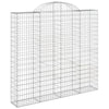 buede gabionkurve 10 stk. 200x50x180/200 cm galvaniseret jern