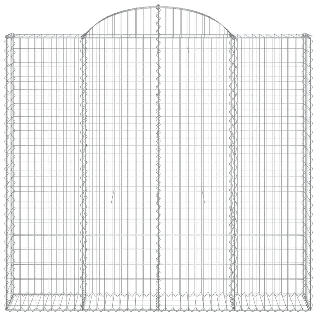 buede gabionkurve 10 stk. 200x50x180/200 cm galvaniseret jern