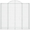buede gabionkurve 10 stk. 200x50x180/200 cm galvaniseret jern