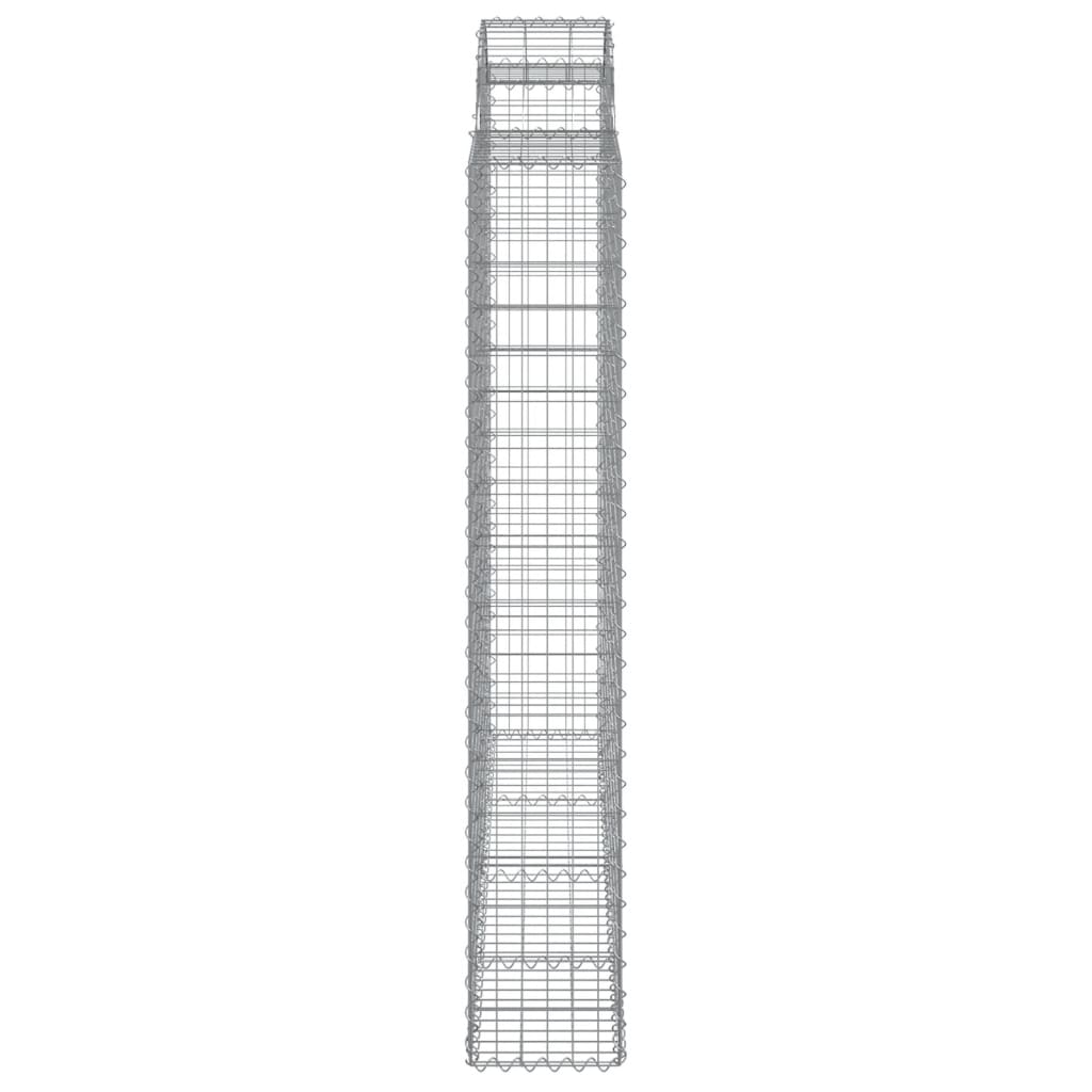 buede gabionkurve 10 stk. 200x50x180/200 cm galvaniseret jern