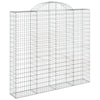 buede gabionkurve 11 stk. 200x50x180/200 cm galvaniseret jern