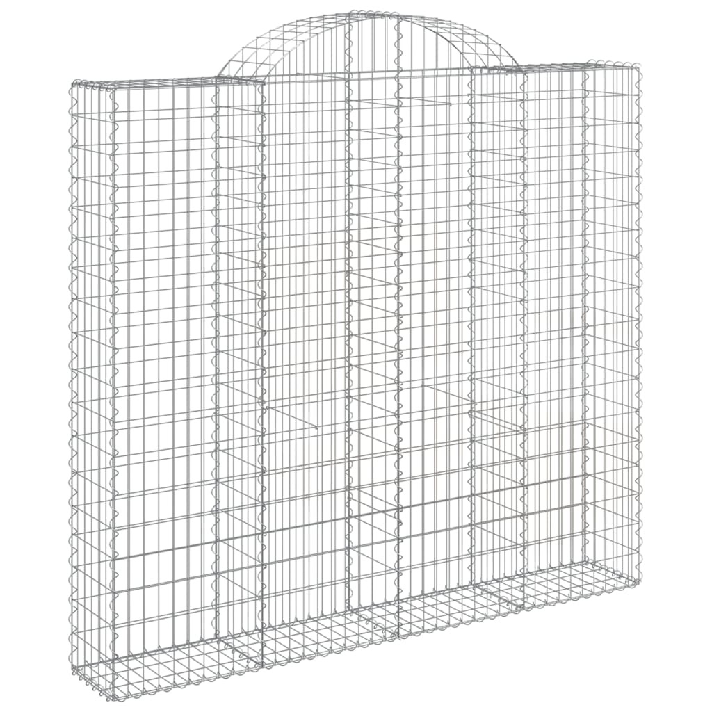 buede gabionkurve 12 stk. 200x50x180/200 cm galvaniseret jern