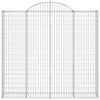 buede gabionkurve 12 stk. 200x50x180/200 cm galvaniseret jern