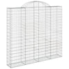 buede gabionkurve 13 stk. 200x50x180/200 cm galvaniseret jern