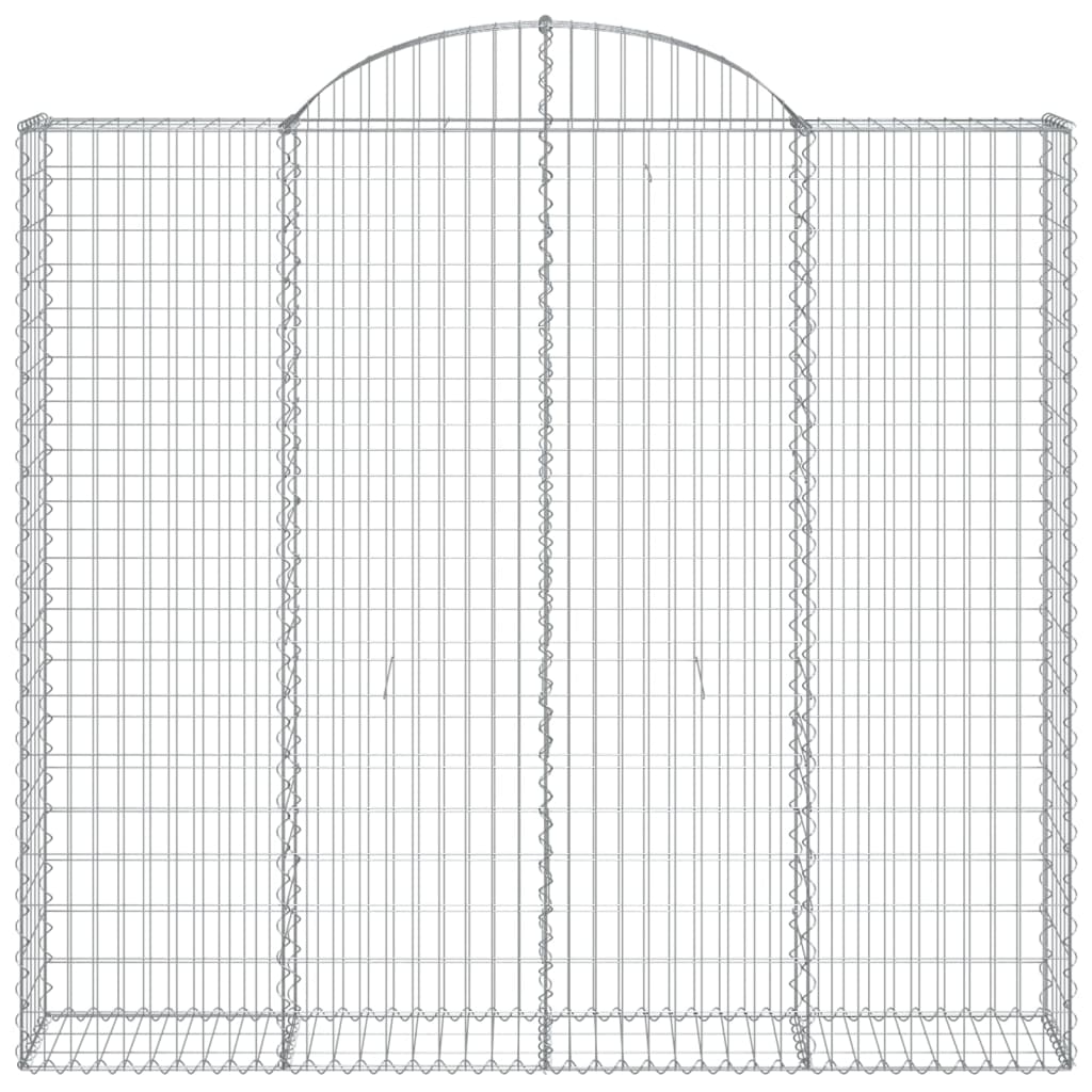buede gabionkurve 13 stk. 200x50x180/200 cm galvaniseret jern