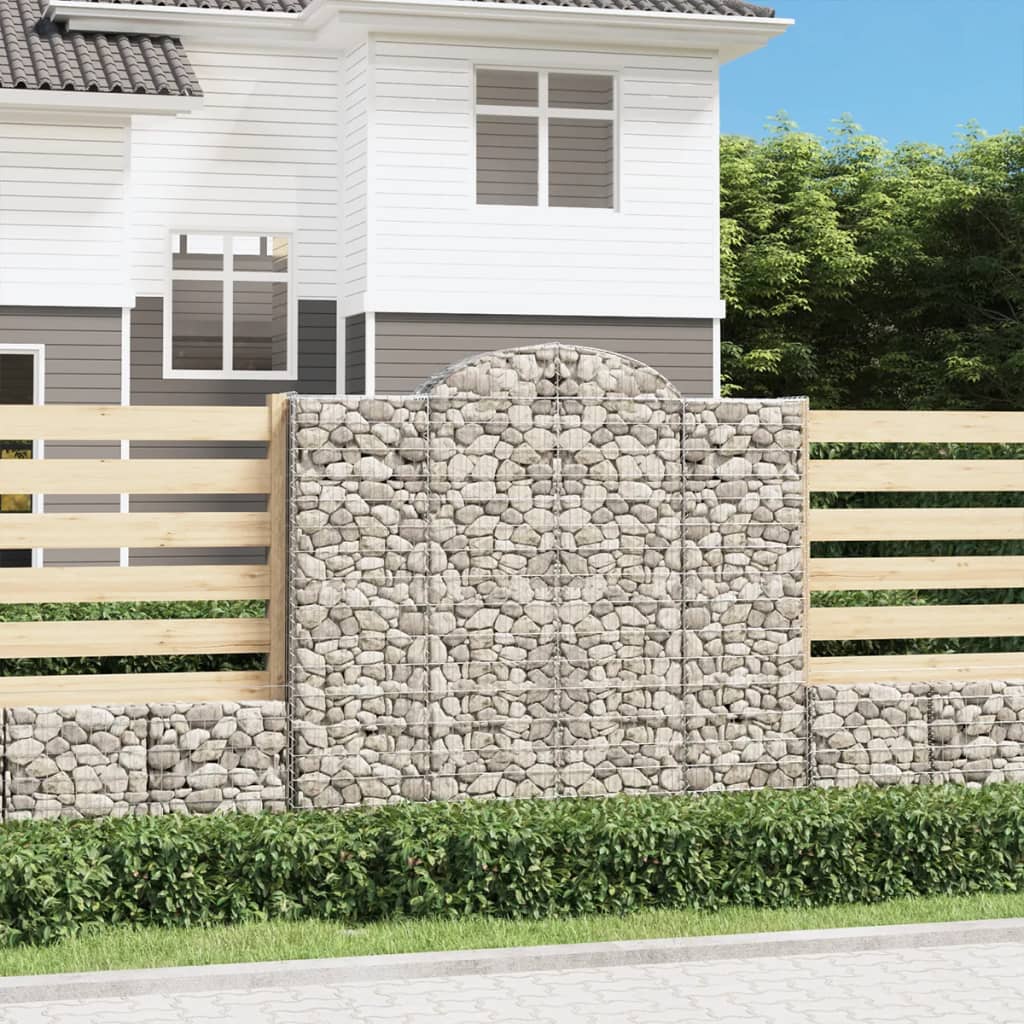 buede gabionkurve 13 stk. 200x50x180/200 cm galvaniseret jern
