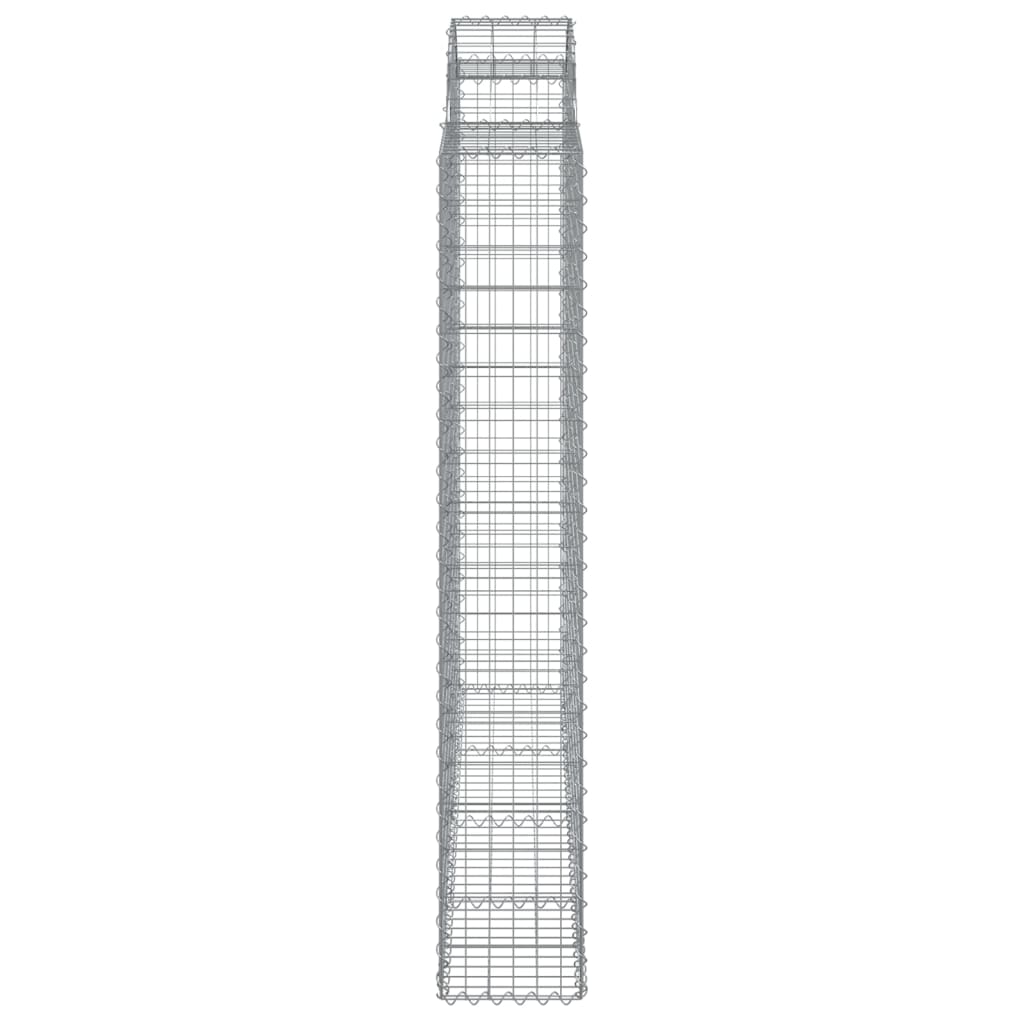 buede gabionkurve 14 stk. 200x50x180/200 cm galvaniseret jern