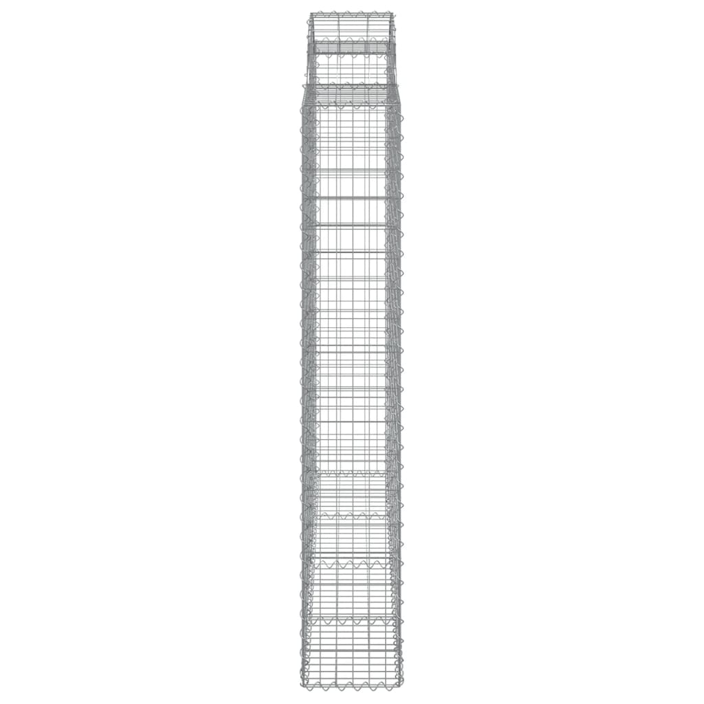 buede gabionkurve 15 stk. 200x50x180/200 cm galvaniseret jern