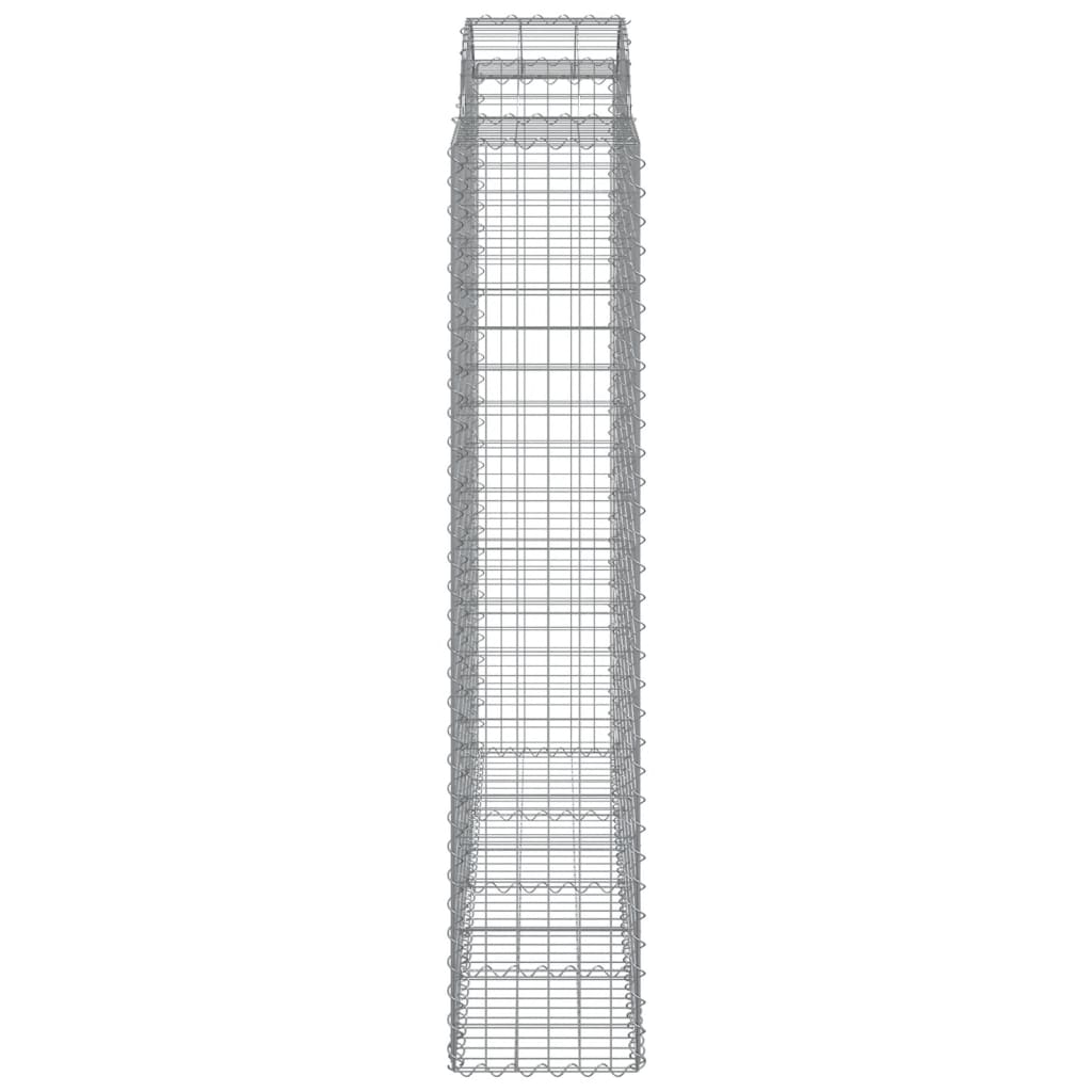 buede gabionkurve 8 stk. 200x50x200/220 cm galvaniseret jern