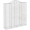 buede gabionkurve 10 stk. 200x50x200/220 cm galvaniseret jern