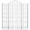 buede gabionkurve 10 stk. 200x50x200/220 cm galvaniseret jern