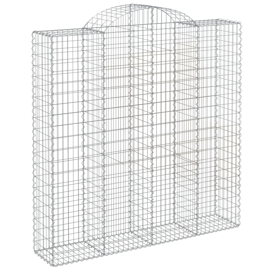 buede gabionkurve 11 stk. 200x50x200/220 cm galvaniseret jern