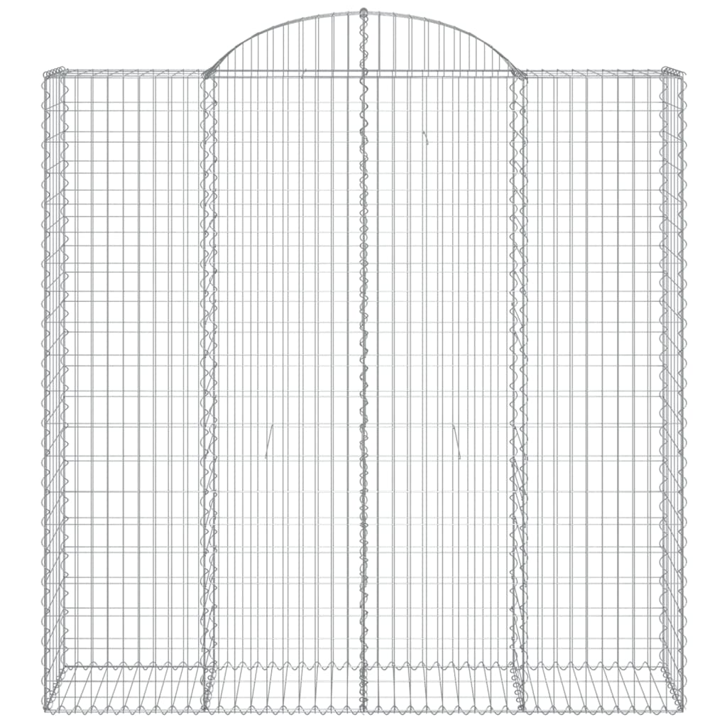 buede gabionkurve 11 stk. 200x50x200/220 cm galvaniseret jern