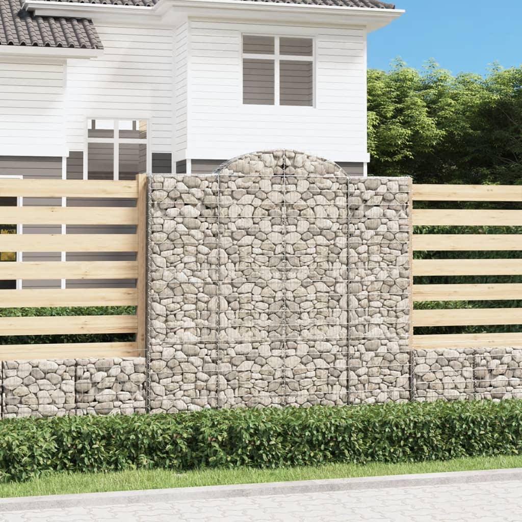 buede gabionkurve 11 stk. 200x50x200/220 cm galvaniseret jern