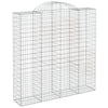 buede gabionkurve 12 stk. 200x50x200/220 cm galvaniseret jern