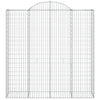 buede gabionkurve 12 stk. 200x50x200/220 cm galvaniseret jern