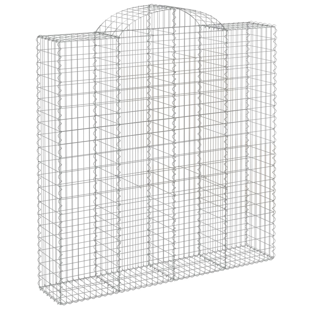 buede gabionkurve 13 stk. 200x50x200/220 cm galvaniseret jern