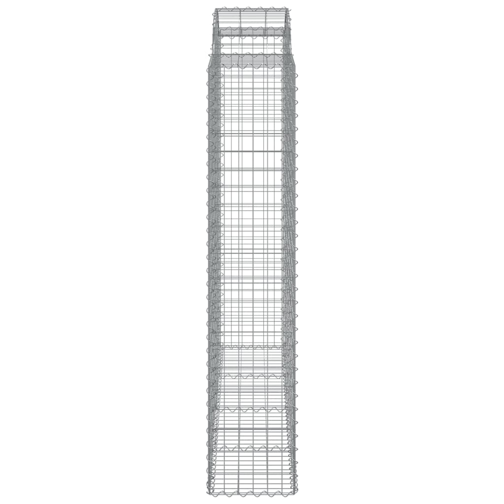 buede gabionkurve 13 stk. 200x50x200/220 cm galvaniseret jern