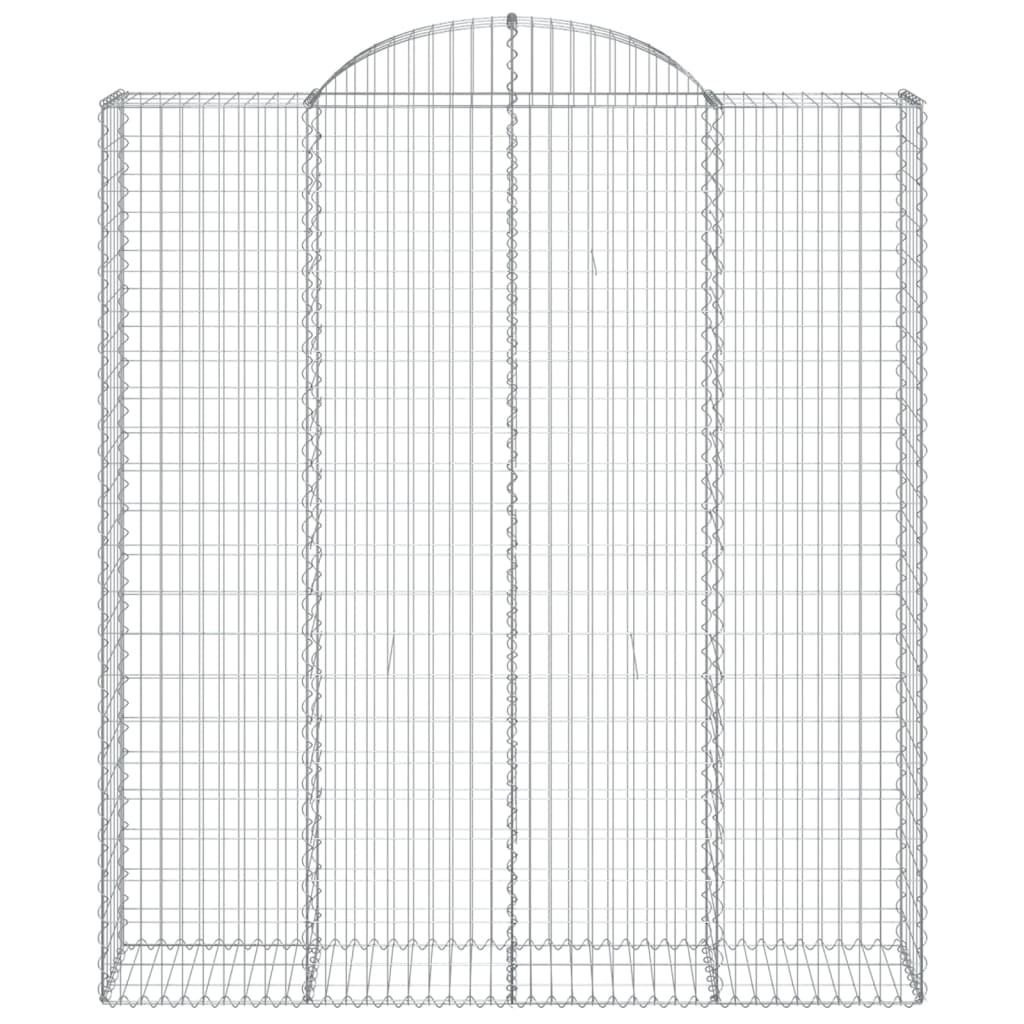 buede gabionkurve 10 stk. 200x50x220/240 cm galvaniseret jern