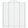 buede gabionkurve 10 stk. 200x50x220/240 cm galvaniseret jern