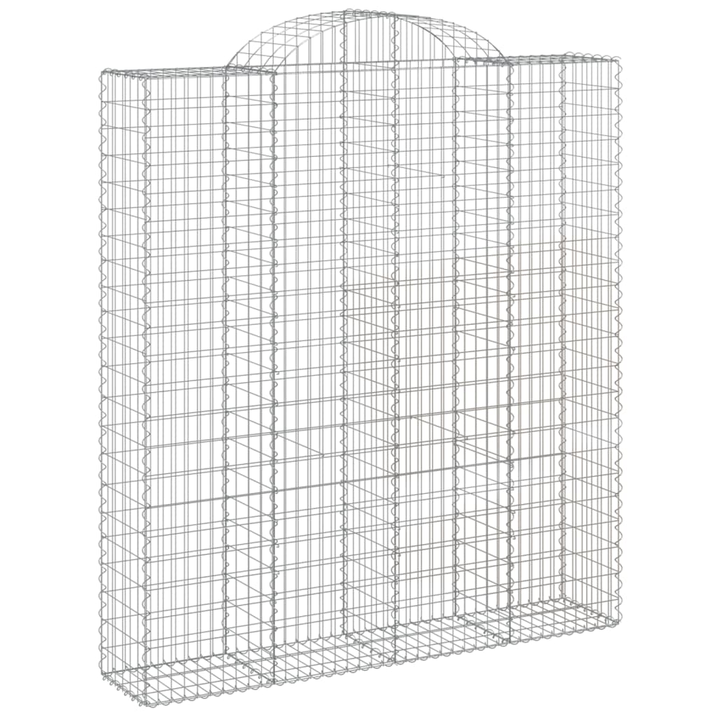 buede gabionkurve 13 stk. 200x50x220/240 cm galvaniseret jern