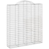 buede gabionkurve 13 stk. 200x50x220/240 cm galvaniseret jern