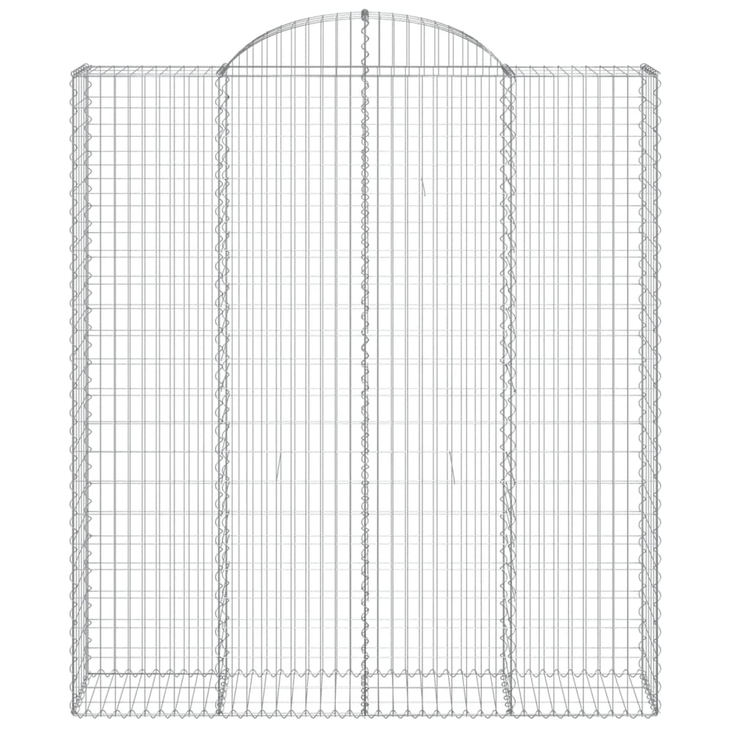 buede gabionkurve 13 stk. 200x50x220/240 cm galvaniseret jern