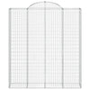 buede gabionkurve 13 stk. 200x50x220/240 cm galvaniseret jern