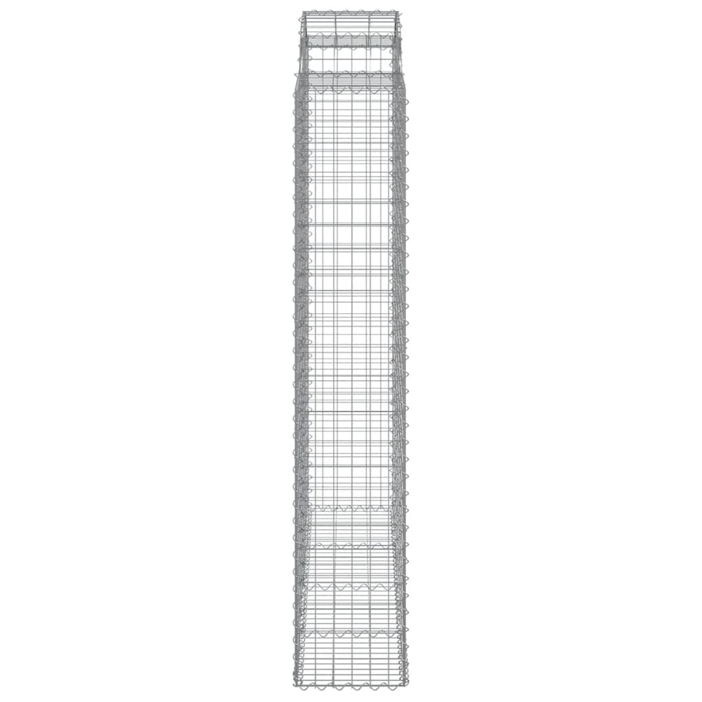 buede gabionkurve 13 stk. 200x50x220/240 cm galvaniseret jern