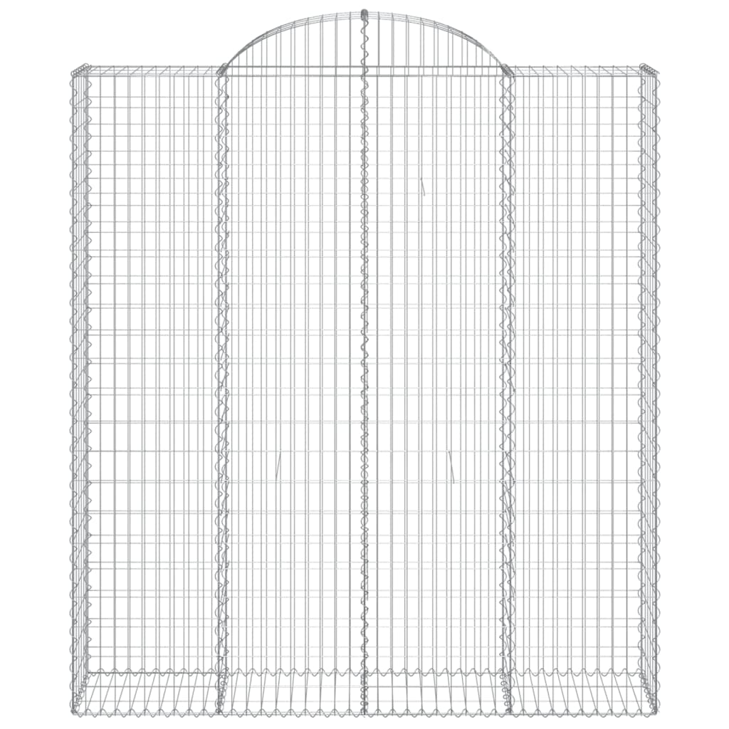 buede gabionkurve 18 stk. 200x50x220/240 cm galvaniseret jern