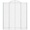 buede gabionkurve 18 stk. 200x50x220/240 cm galvaniseret jern