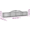 buede gabionkurve 10 stk. 300x30x40/60 cm galvaniseret jern