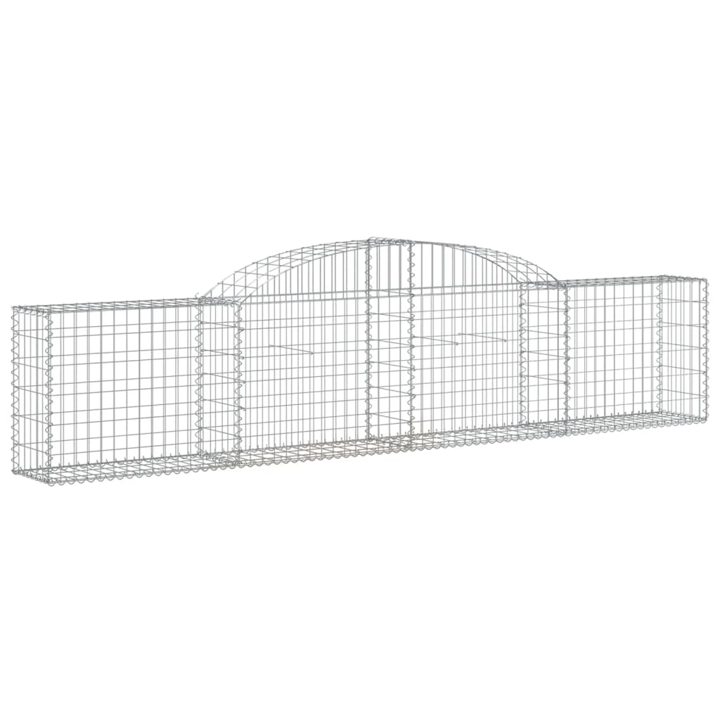 buede gabionkurve 8 stk. 300x30x60/80 cm galvaniseret jern