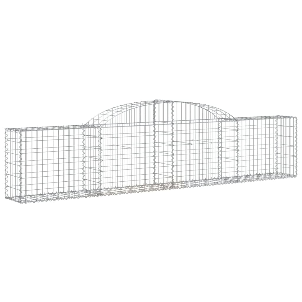 buede gabionkurve 10 stk. 300x30x60/80 cm galvaniseret jern