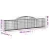 buede gabionkurve 10 stk. 300x30x60/80 cm galvaniseret jern