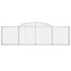 buede gabionkurve 10 stk. 300x30x80/100 cm galvaniseret jern