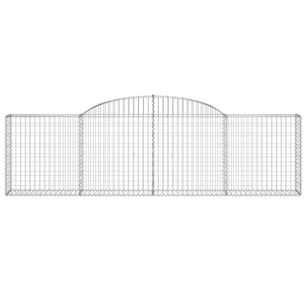 buede gabionkurve 12 stk. 300x30x80/100 cm galvaniseret jern